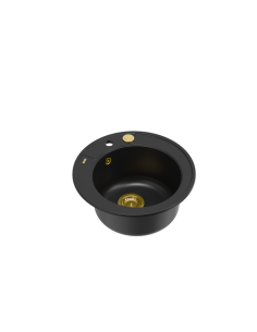 MORGAN 210 + nano PVD 1-bowl inset sink + save space siphon PVD colour / pure carbon / gold elements - 1