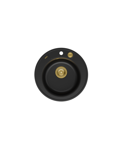 MORGAN 210 + nano PVD 1-bowl inset sink + save space siphon PVD colour / pure carbon / gold elements - 2