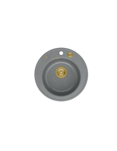 MORGAN 210 + nano PVD 1-bowl inset sink + save space siphon PVD colour / silver stone / gold elements - 1 2