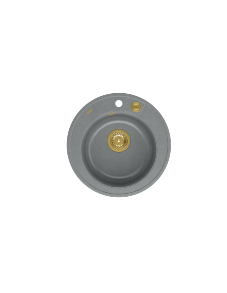 MORGAN 210 + nano PVD 1-bowl inset sink + save space siphon PVD colour / silver stone / gold elements - 2