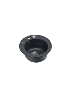 MORGAN 210 1-bowl inset sink + save space siphon / black diamond / steel elements - 1