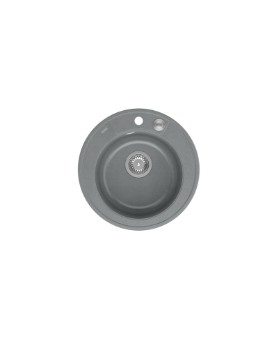 MORGAN 210 1-bowl inset sink + save space siphon / silver stone / steel elements - 2