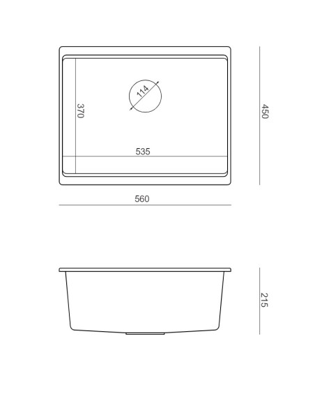 LOGAN 100 GraniteQ silver stone 59,5x45,1x21,5 cm 1-bowl undermount sink with manual siphon / copper - 5