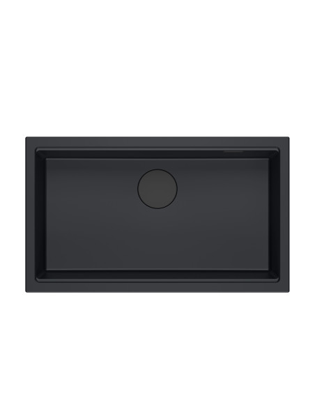 LOGAN 110 GraniteQ pure carbon 76x44x23,5 cm 1-bowl undermount sink with manual siphon / pure carbon - 2