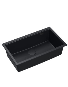 LOGAN 110 GraniteQ pure carbon 76x44x23,5 cm 1-bowl inset sink with manual siphon / pure carbon - 1
