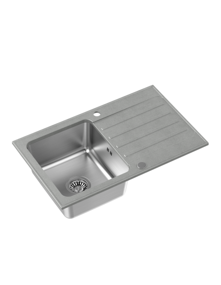 KENNETH 111 Fusion silver stone with manual siphon and plug - 1 KENNETH 111 Fusion silver stone with manual siphon and plug - 1