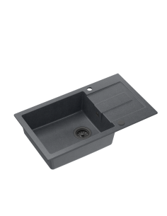 CHRISTIAN 136 XL GraniteQ black dotted, with manual siphon and plug - 1