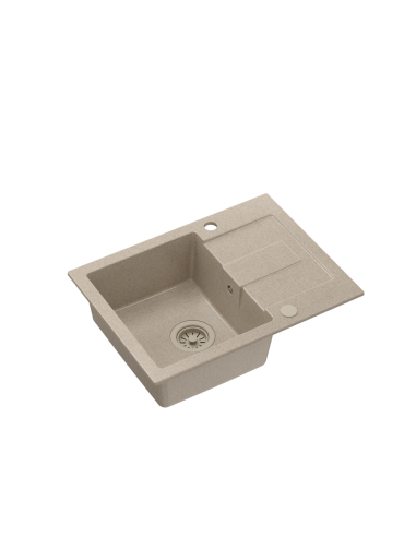 CHRISTIAN 116 Steingran beige, with manual siphon and plug - 1