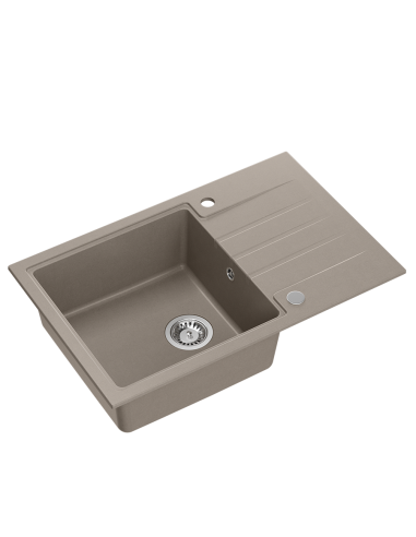PETER 111 GraniteQ soft taupe, with manual siphon and plug - 1