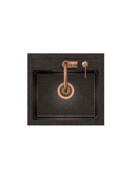 ART JOHNNY 110 Art Copper Black Pearl with manual siphon, mixer tap Naomi and dispenser - black pearl copper - 3