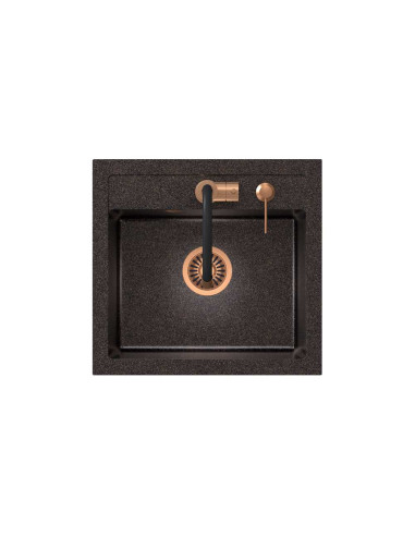 ART JOHNNY 110 Art Copper Black Pearl with manual siphon, mixer tap Maggie and dispenser - black pearl copper - 2