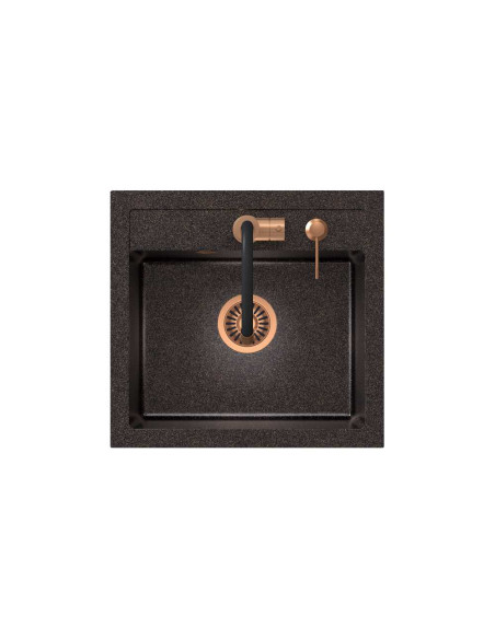 ART JOHNNY 110 Art Copper Black Pearl with manual siphon, mixer tap Maggie and dispenser - black pearl copper - 2