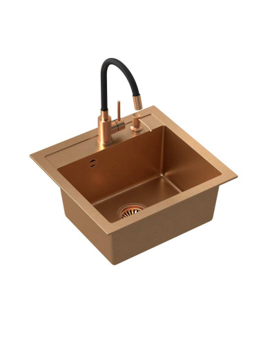 ART JOHNNY 110 Art Copper with manual siphon, mixer tap Maggie and dispenser - copper - 2