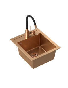ART JOHNNY 100 Art Copper with manual siphon, mixer tap Maggie and dispenser - copper - 1 2