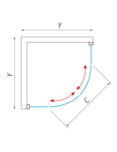 Četrsienu dušas kabīne Roth Laneta 90x90x219cm - 5