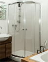 Flory semi-circular shower cabin 90x90x185cm with acrylic tray - 2