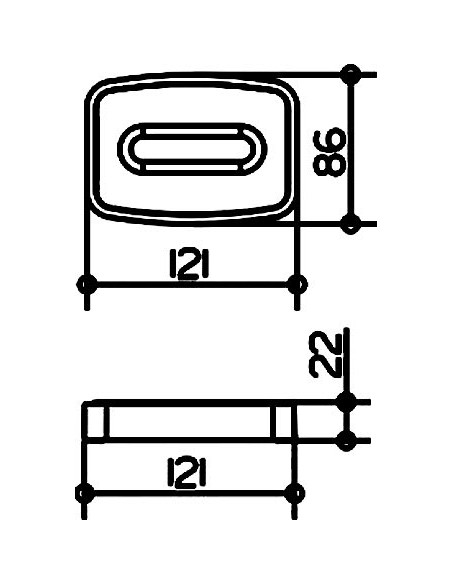 Мыльница хромированое стекло 11655019001, ELEGANCE