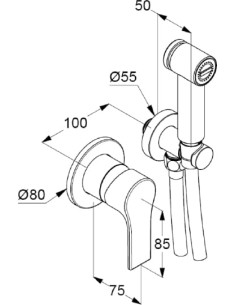 Kludi higiēniska duša Zenta 489980565 - 1 2