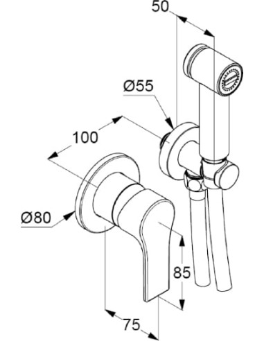 Kludi Hygienic Shower Zenta 489980565 - 2