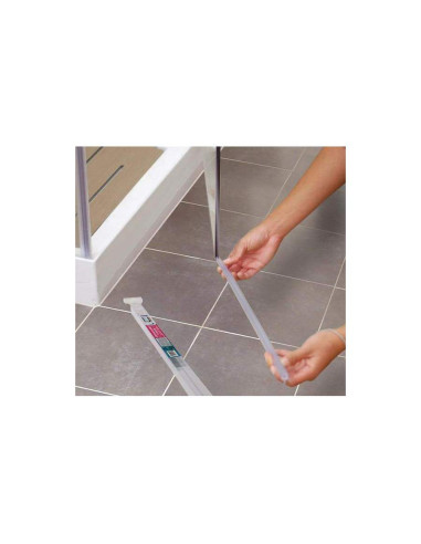 GEB Rubber for shower door bottom 5/8 mm, 1m - 2