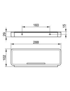 Dušas piederumu turētājs, hroms-balts, PLAN - 2 2