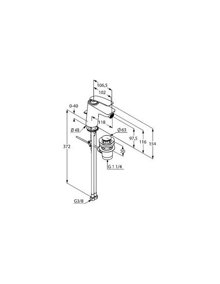 Bidė maišytuvas su nutekėjimu 522160575 - 1
