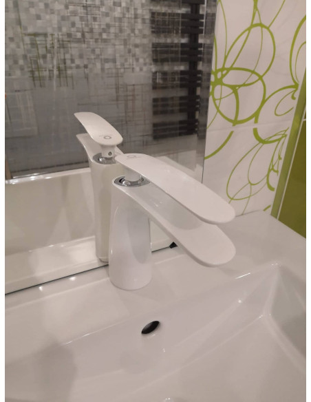 Washbasin faucet TIGRIS - Barva bílá/chrom,Rozměr 1/2''