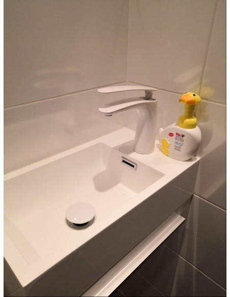 Washbasin faucet TIGRIS - Barva bílá/chrom,Rozměr 1/2''