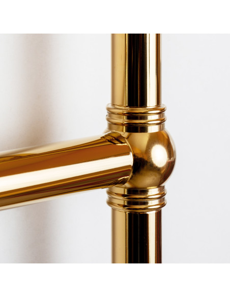 Stainless Steel Heated Towel Rail GOLD RETRO 500x800