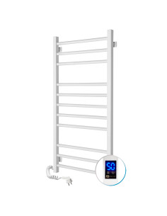 Electric Towel Rail WHITE CLASSIC QUADRO Sensor 500x1000 left