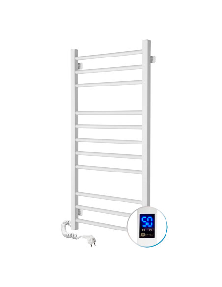 Electric Towel Rail WHITE CLASSIC QUADRO Sensor 500x1000 left Electric Towel Rail WHITE CLASSIC QUADRO Sensor 500x1000 left