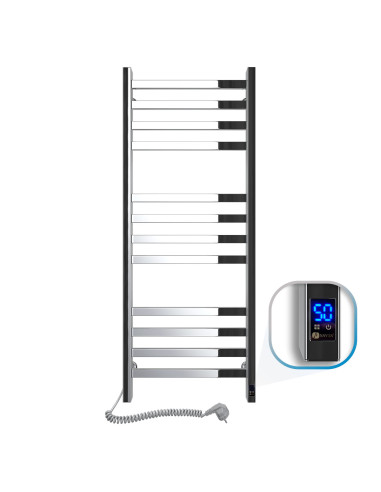 Stainless Steel Electric Towel Rail AVANGARD Sensor 480х1200 left
