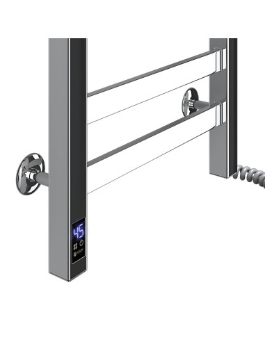 Stainless Steel Electric Towel Rail AVANGARD Sensor 480х1200 left