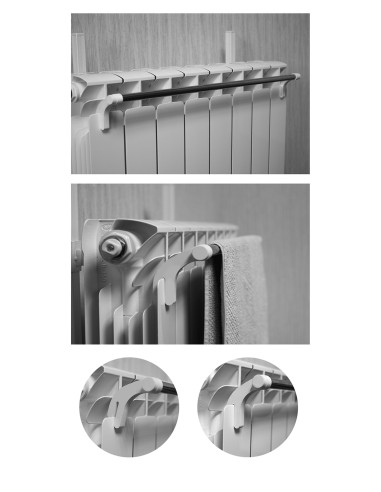 Towel holder for radiator, 580 mm
