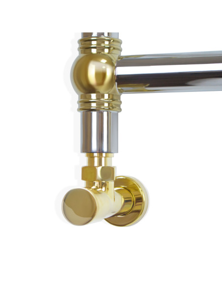 Navin corner faucet 1/2"x1/2", oblong, Gold, 2 pcs. Navin corner faucet 1/2"x1/2", oblong, Gold, 2 pcs.