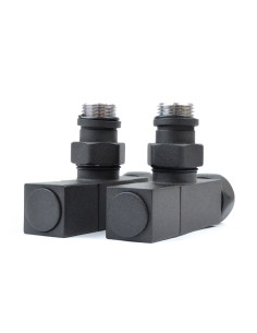 Quadro corner tap 3/4"x1/2", black, 2 pcs.