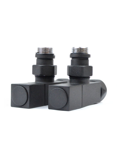 Quadro corner tap 3/4"x1/2", black, 2 pcs.