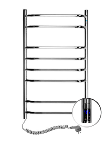 Stainless Steel Electric Towel Rail BLUES Sensor 480х800 left Stainless Steel Electric Towel Rail BLUES Sensor 480х800 left