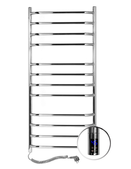 Stainless Steel Electric Towel Rail BLUES Sensor 480х1200 left Stainless Steel Electric Towel Rail BLUES Sensor 480х1200 left