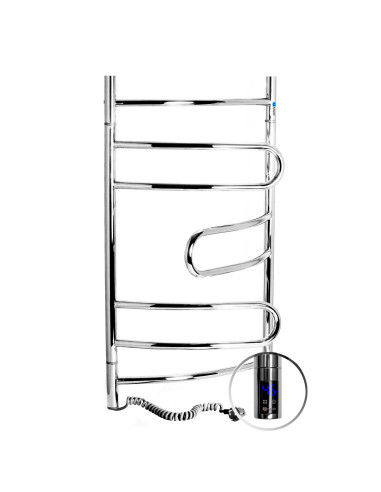 Stainless Steel Electric Towel Rail PIROUETTE Sensor 480х800 left