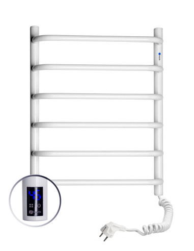 Electric Towel Rail WHITE SYMPHONIA Sensor 480x600 right