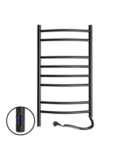 Electric Towel Rail BLACK CAMELLIA Sensor 480х800 right