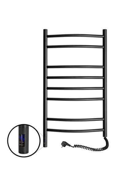 Electric Towel Rail BLACK CAMELLIA Sensor 480х800 right