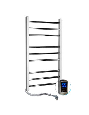 Stainless Steel Electric Towel Rail CLASSIC QUADRO Sensor 500x800 left