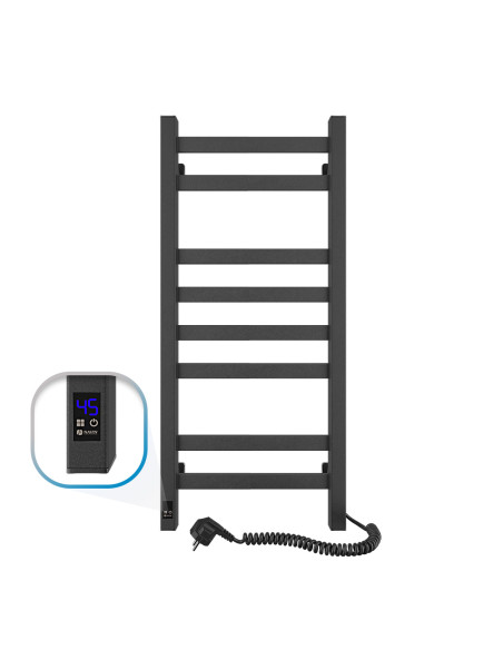 Electric Towel Rail BLACK AVANGARD Sensor 360х800 right Electric Towel Rail BLACK AVANGARD Sensor 360х800 right