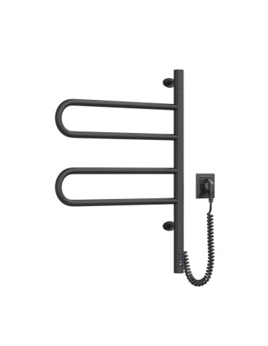 Electric Towel Rail BLACK FOUETTE Sensor 480х600