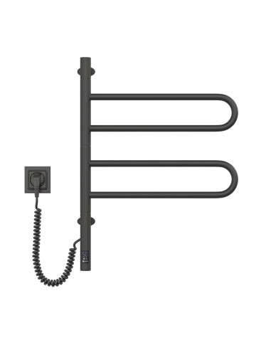 Electric Towel Rail BLACK FOUETTE Sensor 480х600