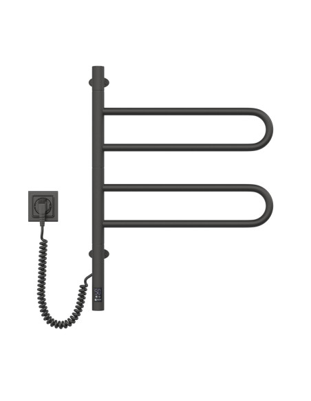Electric Towel Rail BLACK FOUETTE Sensor 480х600