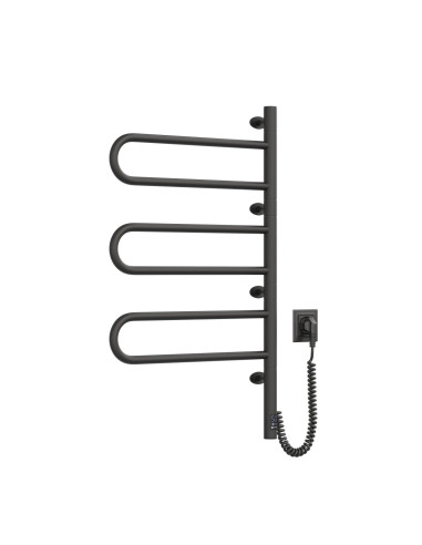 Electric Towel Rail BLACK FOUETTE Sensor 480х800
