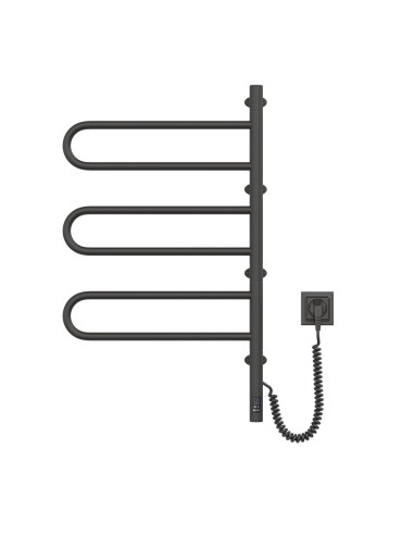 Electric Towel Rail BLACK FOUETTE Sensor 480х800